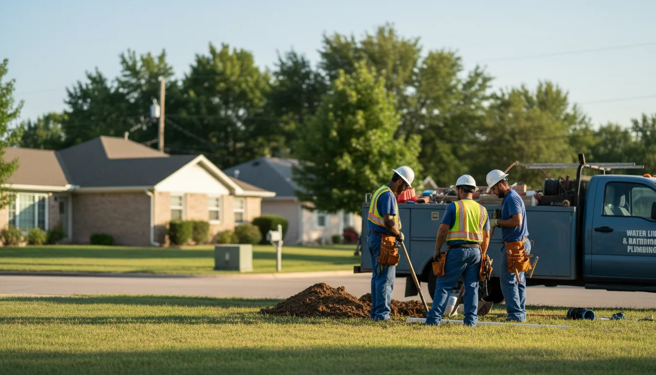 Residential water line and bathroom plumbing service in Pittsford, VT